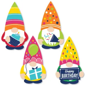 Big Dot of Happiness24-Count Gnome Birthday Shaped Cut Outs