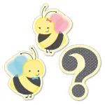 Big Dot of Happiness24-Count What Will It Bee? - DIY Shaped Gender Reveal Cut-Outs