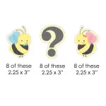 Big Dot of Happiness24-Count What Will It Bee? - DIY Shaped Gender Reveal Cut-Outs