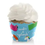 Big Dot of Happiness 12-Set Make A Splash - Pool Party Cupcake Wrappers