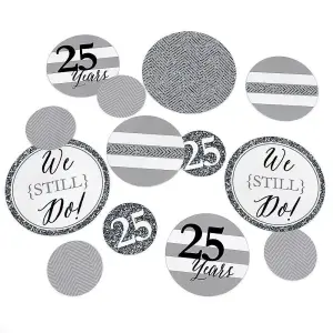 Big Dot of Happiness 27-Count We Still Do - 25th Wedding Anniversary Giant Circle Confetti