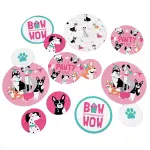 Big Dot of Happiness 27-Count Pawty Like a Puppy Girl - Giant Circle Confetti