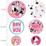 Big Dot of Happiness 27-Count Pawty Like a Puppy Girl - Giant Circle Confetti