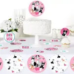 Big Dot of Happiness 27-Count Pawty Like a Puppy Girl - Giant Circle Confetti