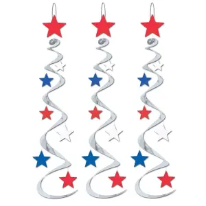 Beistle 9-Pack 30-inch Star Whirls Red/White/Blue