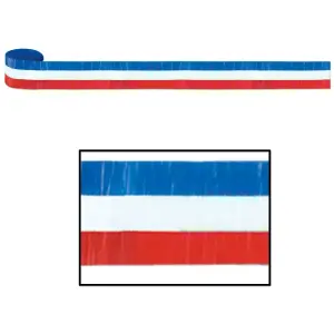 Beistle (5-Pack) 2 1/2-inch x 30-inch Crepe Streamer - Red/White/Blue