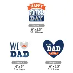 Big Dot of Happiness 20-Set Happy Father's Day - Decorations DIY We Love Dad Party Essentials