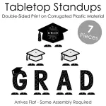 Big Dot of Happiness Graduation Cheers - Tabletop Standups - 7 Pieces - Graduation Party Centerpiece Table Decorations