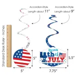 Big Dot of Happiness 40-Set Firecracker 4th of July - Party Hanging Decor