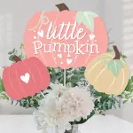 Big Dot of Happiness 15-Set Girl Little Pumpkin Table Toppers