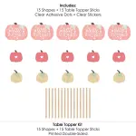 Big Dot of Happiness 15-Set Girl Little Pumpkin Table Toppers