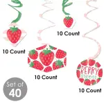 Big Dot of Happiness 40-Set Berry Sweet Strawberry