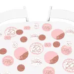 Big Dot of Happiness 27-Count 50th Pink Rose Gold Birthday Giant Circle Confetti