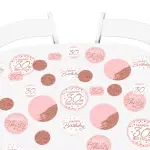 Big Dot of Happiness 27-Count 30th Pink Rose Gold Birthday Giant Circle Confetti