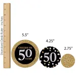 Big Dot of Happiness 30-Set Adult 50th Birthday - Gold Terrific Table Centerpiece Kit