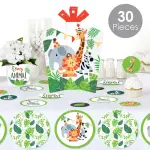 Big Dot of Happiness 30-Count Jungle Party Animals