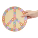 Blue Panda 24-Piece (7.9 In) Peace Sign Cutouts for 60s Hippie Decorations for Party