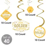 Big Dot of Happiness 40-Set Golden Birthday