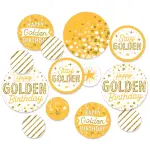 Big Dot of Happiness 27-Count Golden Birthday Giant Circle Confetti