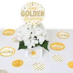 Big Dot of Happiness 27-Count Golden Birthday Giant Circle Confetti