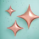 Spritz3-Count Rose Gold Quadrangle Star Foil Balloons