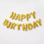 SpritzGold (14-Inch x 197-Inch) - Happy Birthday Foil Balloon Banner