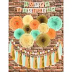 Meant2tobe 45-Piece Happy Birthday Wall Banner