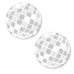 Big Dot of Happiness 24-Count Disco Ball DIY Shaped Groovy Hippie Party Cut-Outs