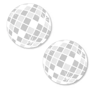 Big Dot of Happiness 24-Count Disco Ball DIY Shaped Groovy Hippie Party Cut-Outs