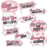 Big Dot of Happiness 10-Piece Funny Last Disco Bachelorette Party Photo Booth Props Kit