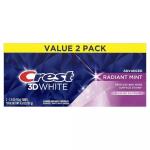 Crest 3D White Advanced Teeth Whitening Toothpaste - Radiant Mint - 3.3oz