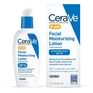 CeraVe Face Moisturizer with Sunscreen, AM Facial Moisturizing Lotion for Normal to Dry Skin - SPF 30