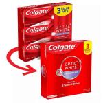 Colgate Optic White Advanced Whitening Toothpaste with Fluoride, 2% Hydrogen Peroxide - Sparkling White - 3.2oz