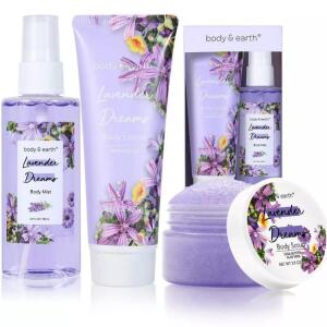 Body & Earth 3pc Lavender Body Care Gift Set