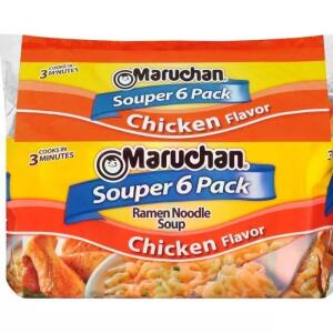 Maruchan Souper 6-Pack Chicken Ramen Noodle Soup - 18oz/6ct