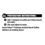 Great Value Medium Dark Roast Decal Colombian Instant Coffee, 7 oz