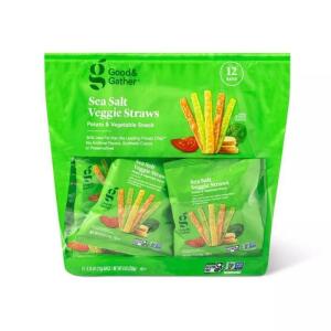 Sea Salt Veggie Straws Potato & Vegetable Snack Multipack - 12ct/.75oz - Good & Gather